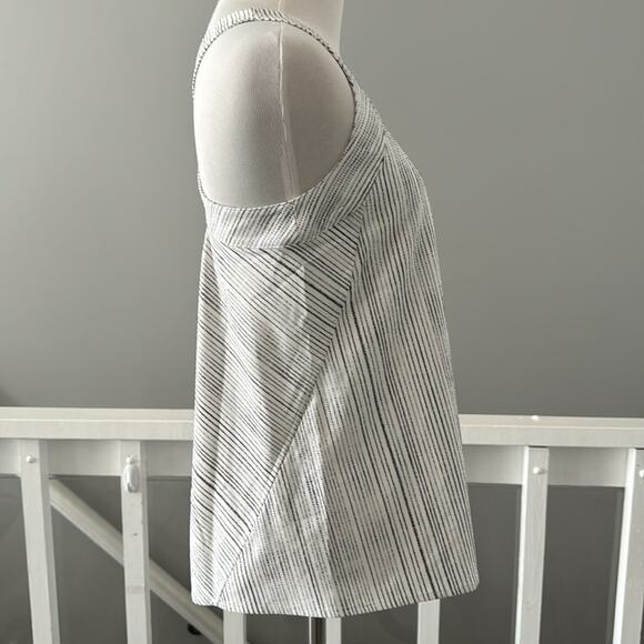 NWT Athleta Arrival Tank Amara Stripe White / Black Cross Back Size XS - Picture 2 of 8